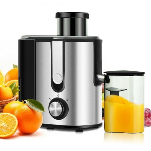 Centrifugal Juicer Machine Juicer Extractor Dual Speed - Color: Silver