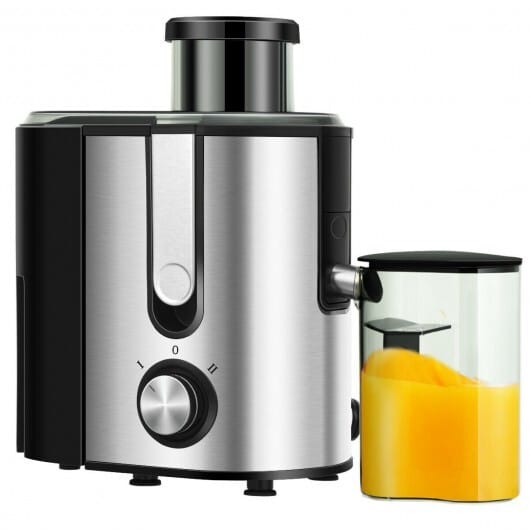 Centrifugal Juicer Machine Juicer Extractor Dual Speed - Color: Silver