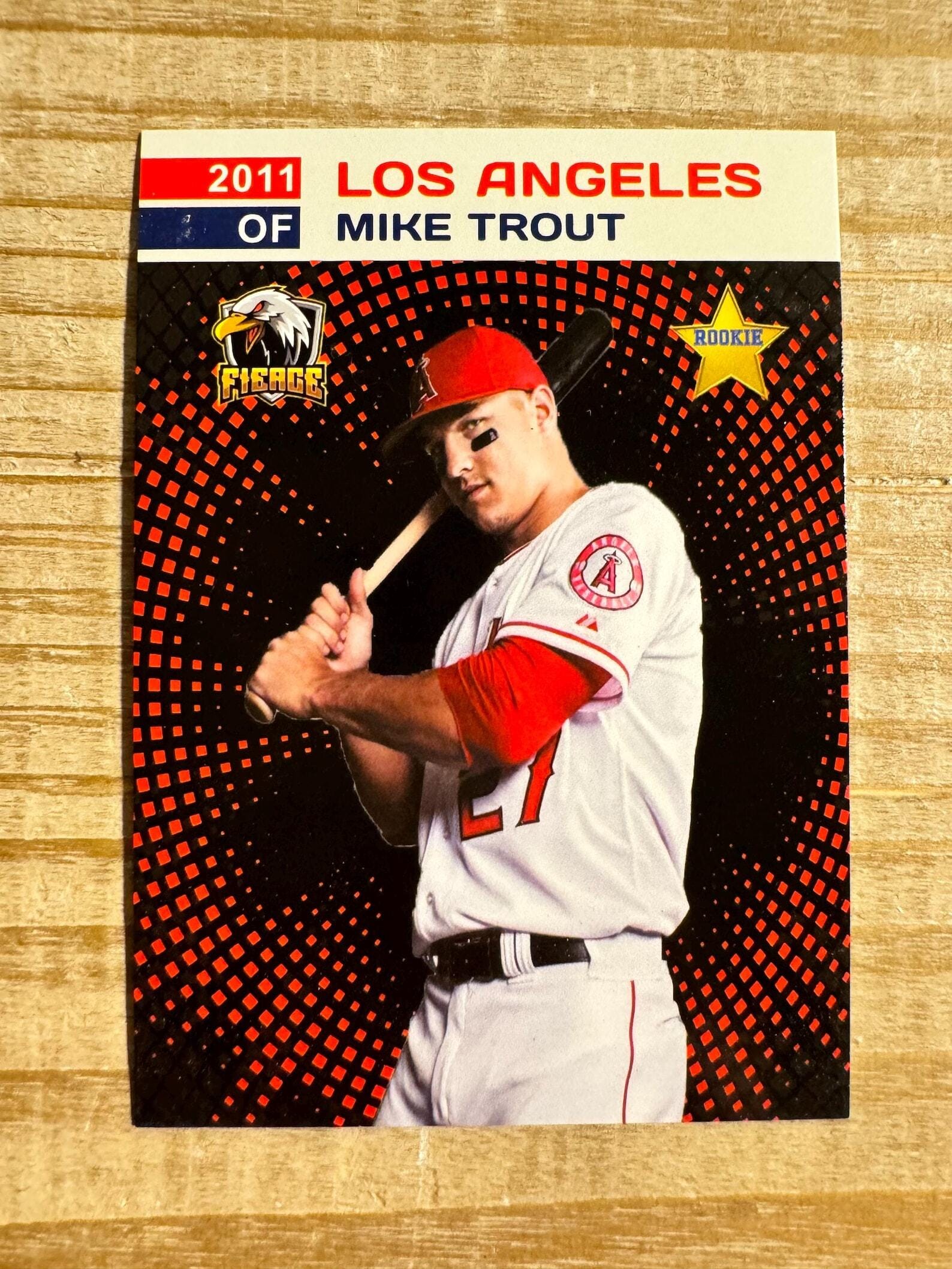 Mike Trout 2011 Los Angeles Angels Limited Edition Red Fierce Star Rookie Card