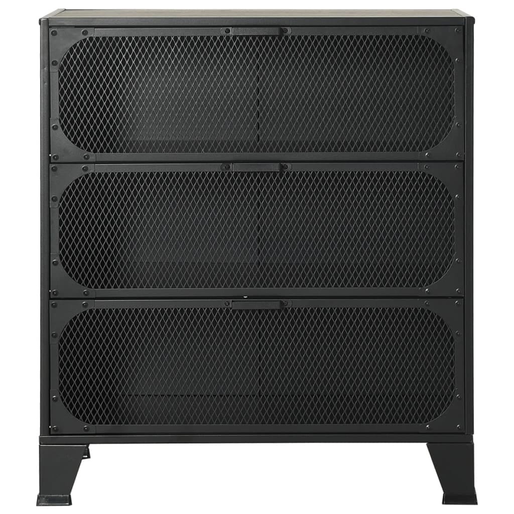 Storage Cabinet Gray 28.3"x14.2"x32.3" Metal and MDF