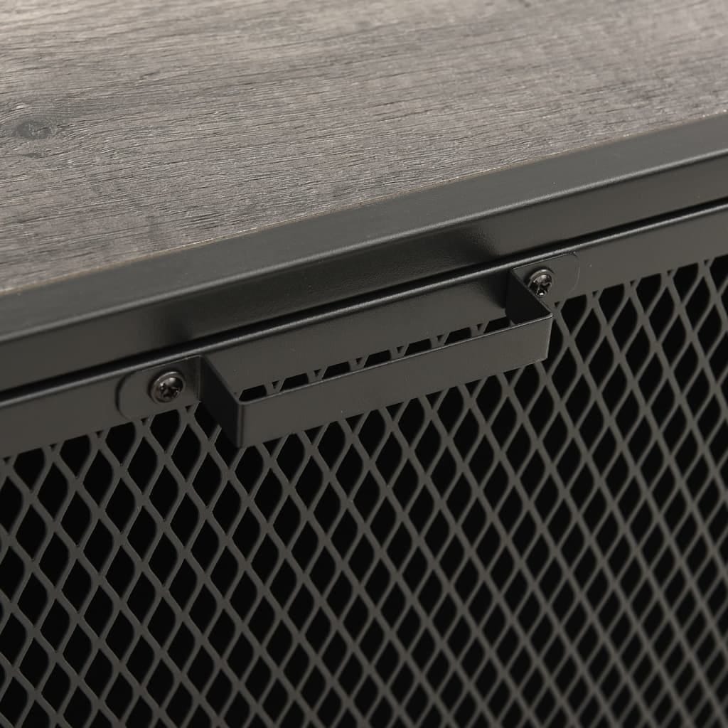 Storage Cabinet Gray 28.3"x14.2"x32.3" Metal and MDF