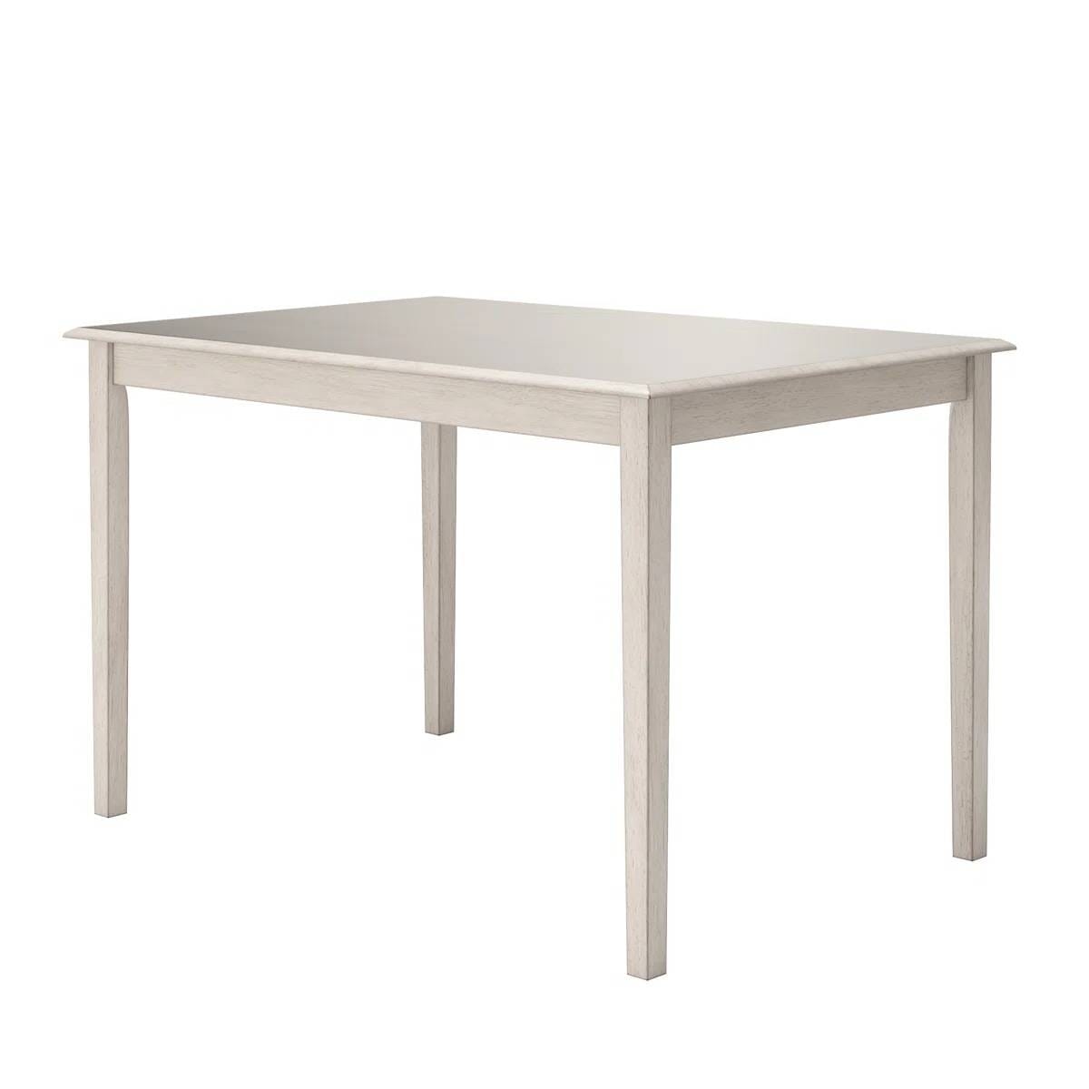 Farmhouse 32 x 48 inch Dining Table in Antique White Wood Finish