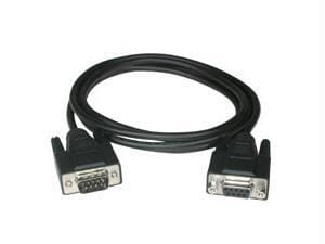 6ft db9 m/f serial rs232 extension cable - black