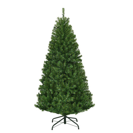Costway 4Ft Pre-Lit Artificial Christmas Tree Hinged 100 LED Lights - Color: Green - Size: 4 ft