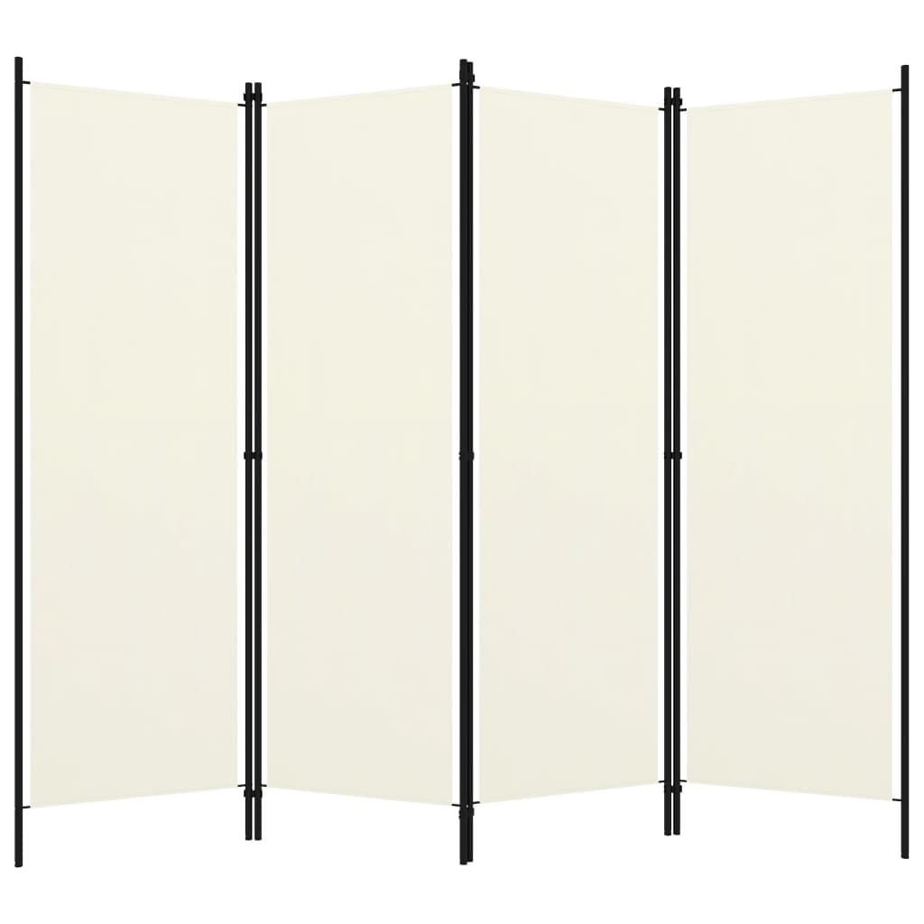 4-Panel Room Divider White 78.7"x70.9
