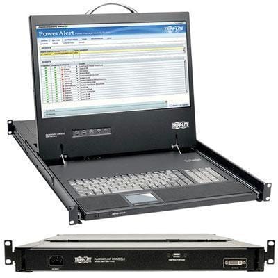 Eaton tripp lite series 1u rack-mount console with 19" lcd, dvi or vga, taa -con