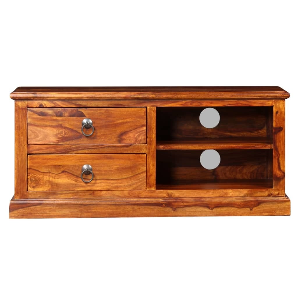 TV Stand Solid Wood Acacia 35.4"x11.8"x15.7"