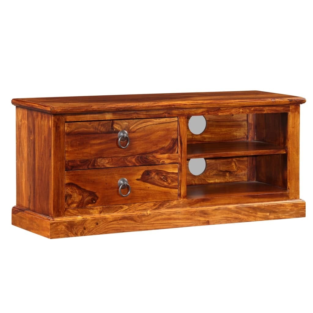TV Stand Solid Wood Acacia 35.4"x11.8"x15.7"