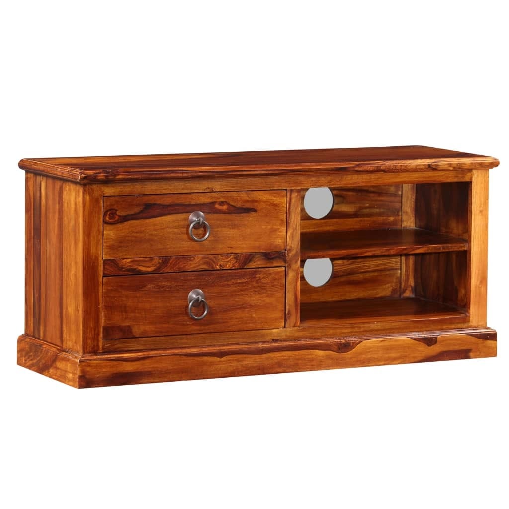 TV Stand Solid Wood Acacia 35.4"x11.8"x15.7"