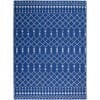 6' X 9' Navy Blue Geometric Berber Area Rug