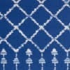 6' X 9' Navy Blue Geometric Berber Area Rug