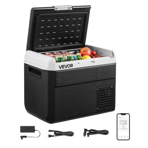 12 Volt Car Refrigerator, 31.7QT/30L Car Fridge, Portable Electric Cooler with -4?„‰~68?„‰ Adjustable Temperature, 12/24V DC and 100- 240V AC Compressor Freezer for Outdoor, Camping, Travel, RV