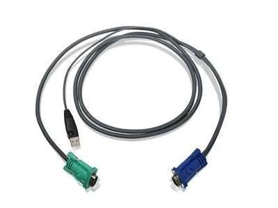 Kvm cable - 4 pin usb type a - male - 15 pin hd d-sub (hd-15) - male - 6 feet -