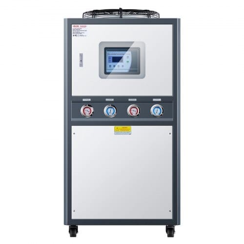 Air-Cooled Water Chiller, 12.3 HP, Industrial Water Chiller with 30,240 Kcal/h Cooling Capacity, Dual Compressor, 37 Gal Large Tank, LED Display, Cooler for Cooling Water, Not Air Conditioner
