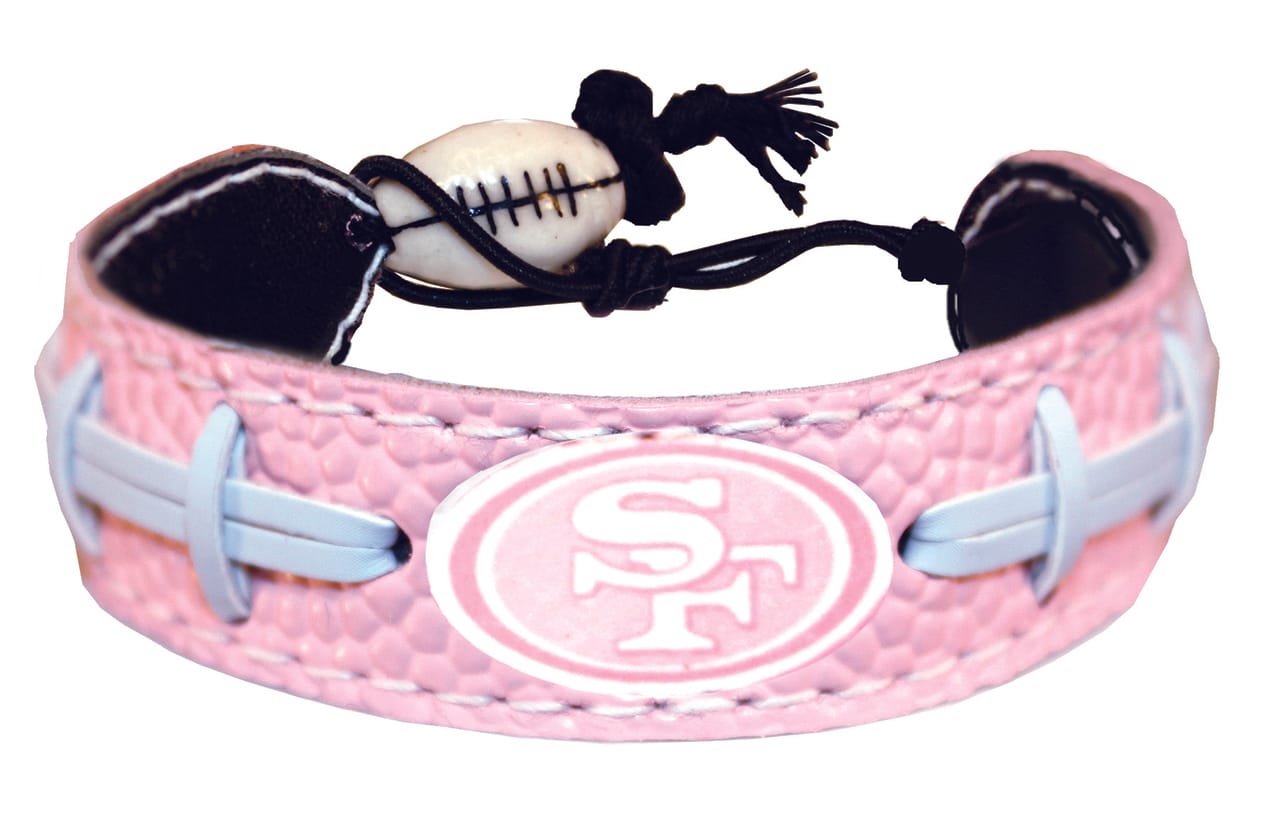 San Francisco 49ers Bracelet Pink Football CO