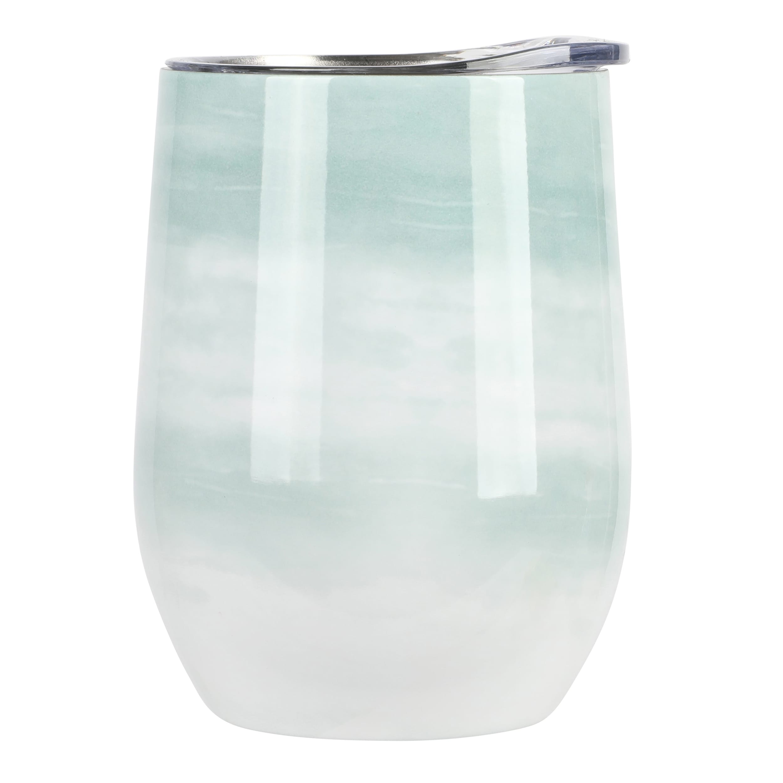 Gibson Home Brampton 12 Ounce Stainless Steel Thermal Stemless Wine Tumbler in Mint