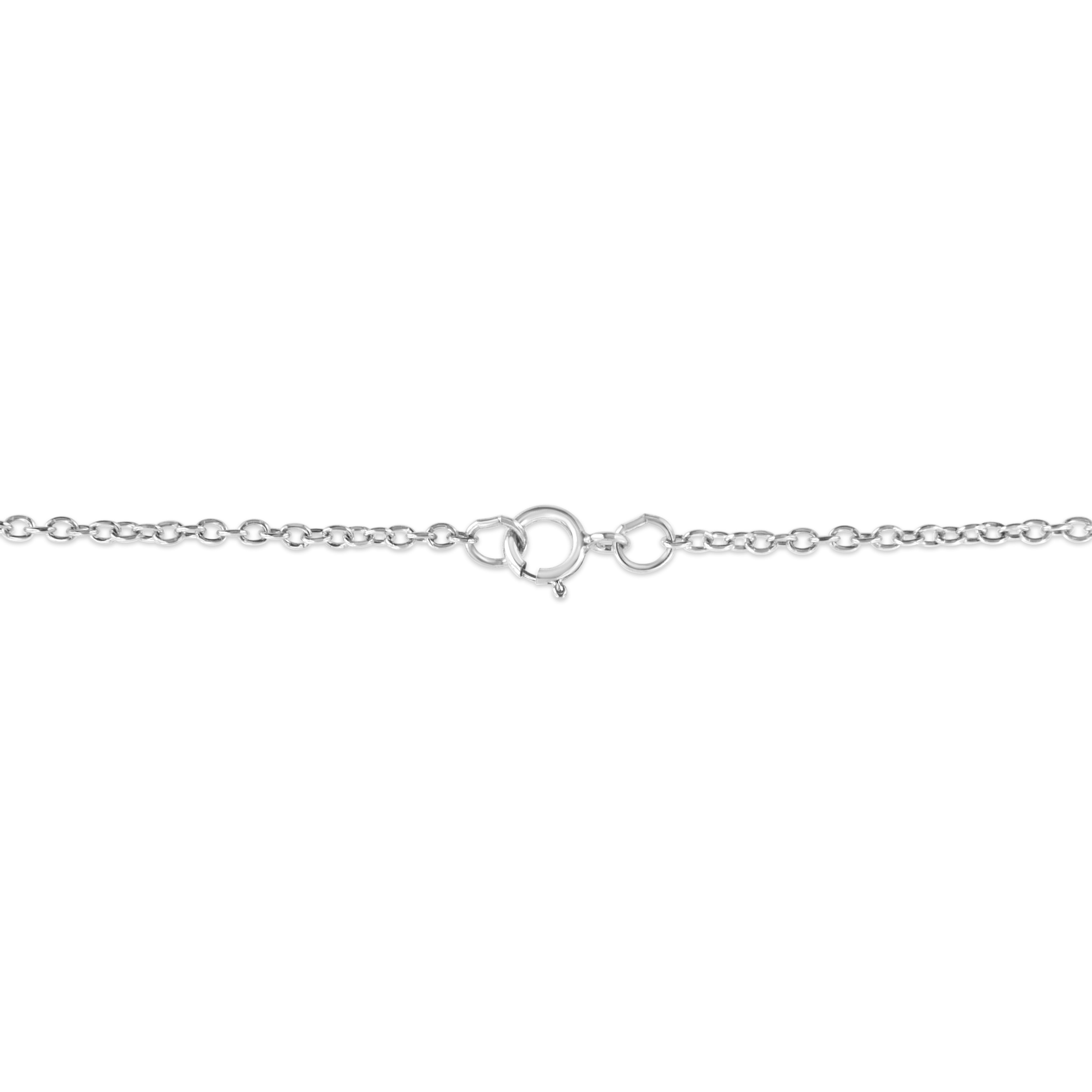 .925 Sterling Silver Diamond Accent Leo Zodiac Key 18" Pendant Necklace (K-L Color, I1-I2 Clarity)
