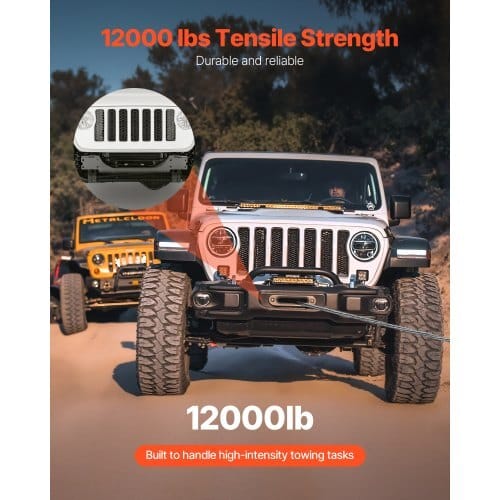 Winch Mount, Winch Capacity of 12000 lbs / 5443 kg, Trailer Hitch Winch Mount for Select Jeep Wrangler JL/JLU & Gladiator JT Model (2018-2023), 2 Mounting Hole Design, Powder Coated Steel, Black