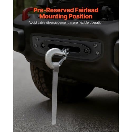 Winch Mount, Winch Capacity of 12000 lbs / 5443 kg, Trailer Hitch Winch Mount for Select Jeep Wrangler JL/JLU & Gladiator JT Model (2018-2023), 2 Mounting Hole Design, Powder Coated Steel, Black