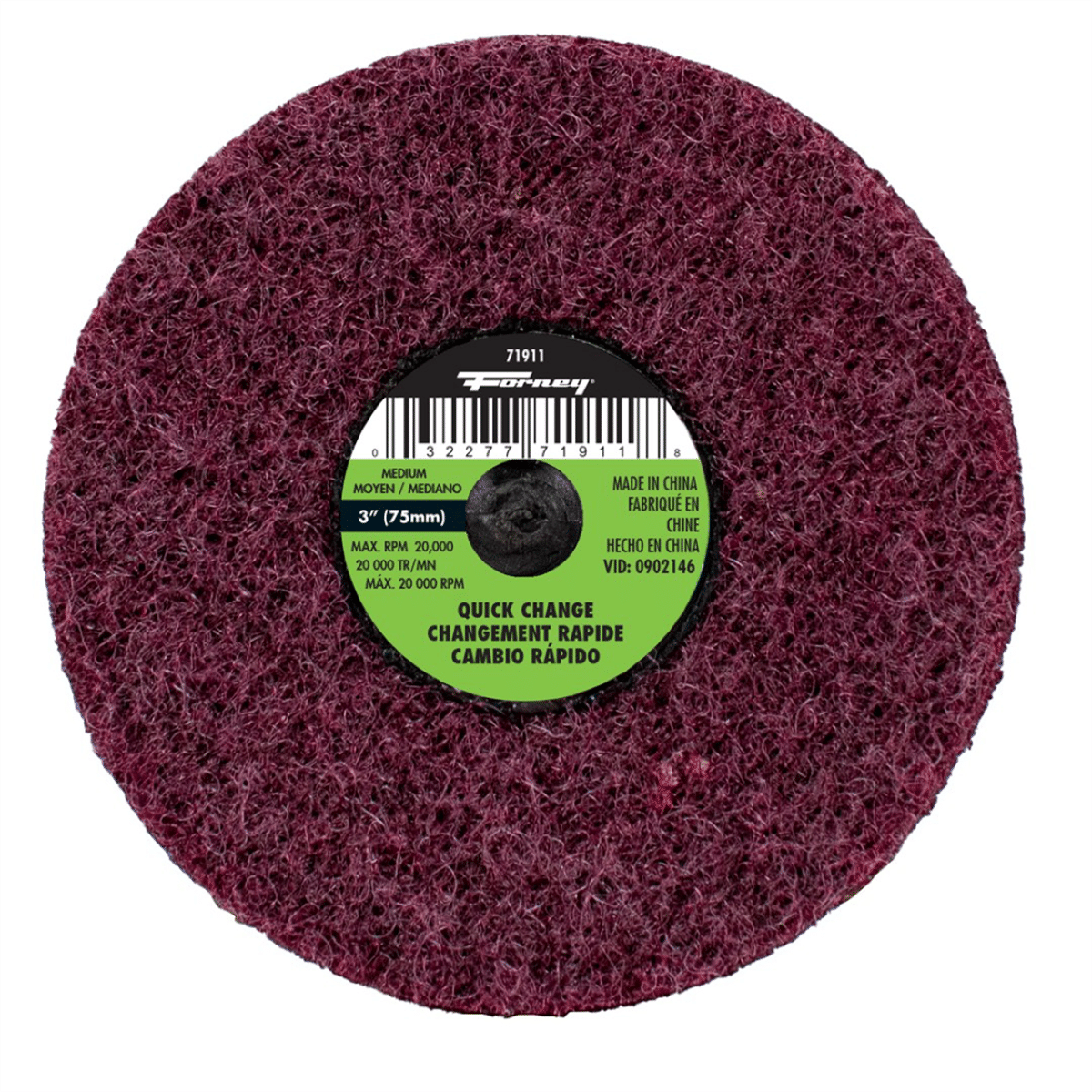 Forney Industries Surface Prep Pad, 3 in (Medium Grit)