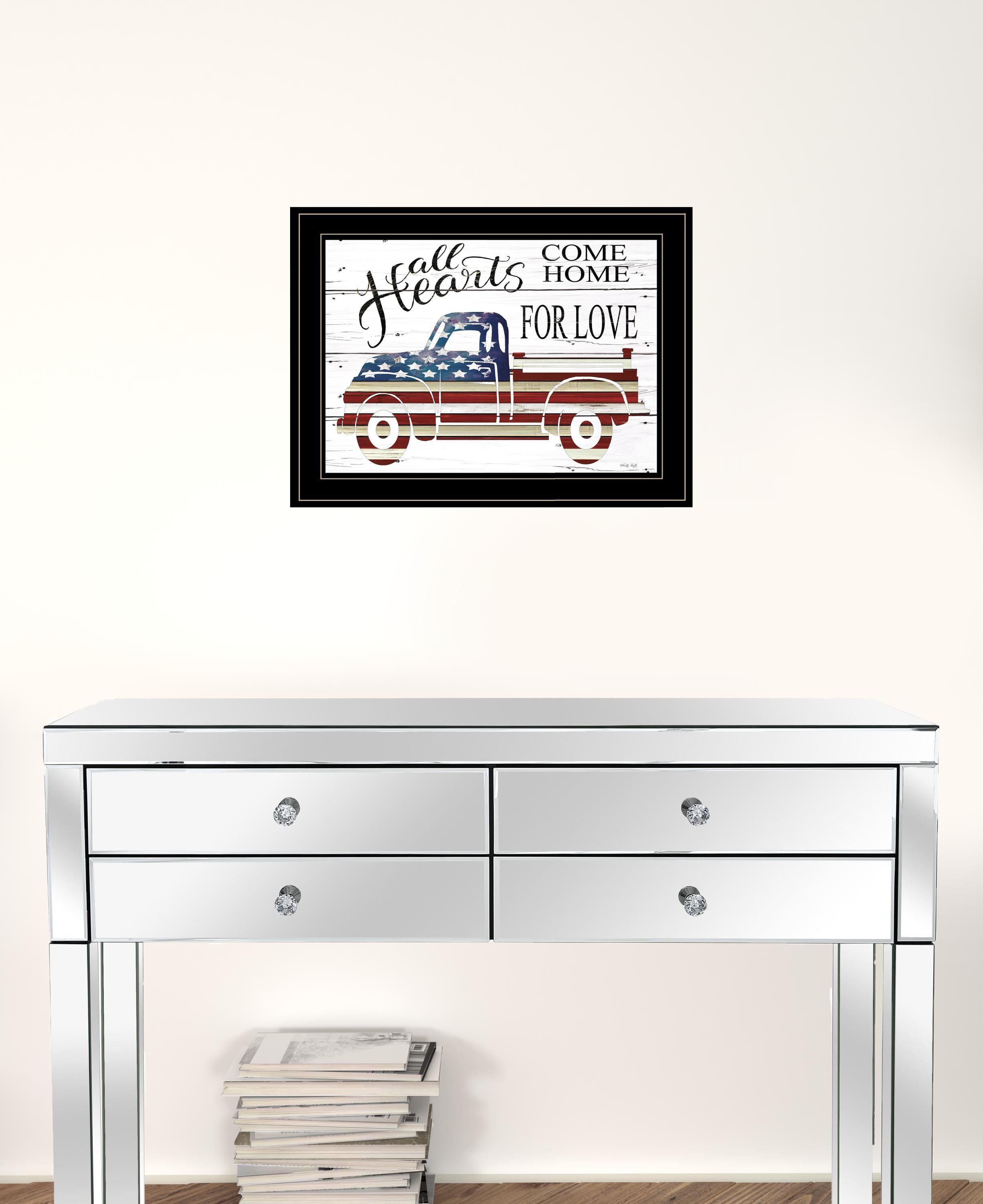 All Hearts Come Home for Love Truck 3 Black Framed Print Wall Art