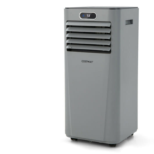 8000BTU 3-in-1 Portable Air Conditioner with Remote Control-Gray - Color: Gray