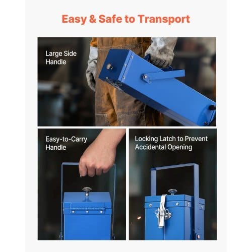 Portable Welding Rod Oven, 10LBS Capacity Electrodes Drying Oven 230W 120V, 300?„‰ Fast Heating Welding Rods Dryer for 18-inch Stick Electrodes - with Easy-to-Carry Handle & Safety Locking Latch