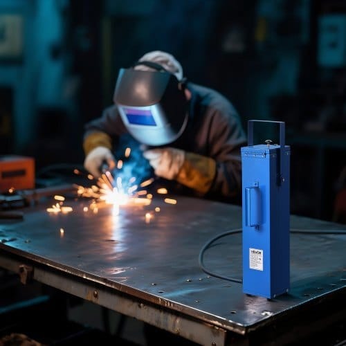 Portable Welding Rod Oven, 10LBS Capacity Electrodes Drying Oven 230W 120V, 300?„‰ Fast Heating Welding Rods Dryer for 18-inch Stick Electrodes - with Easy-to-Carry Handle & Safety Locking Latch