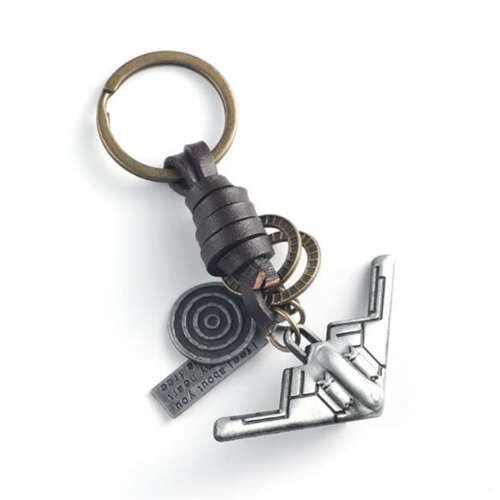 Stealth Aircraft Pendant Vintage Style Key Chain/ Key Accessories - Silver