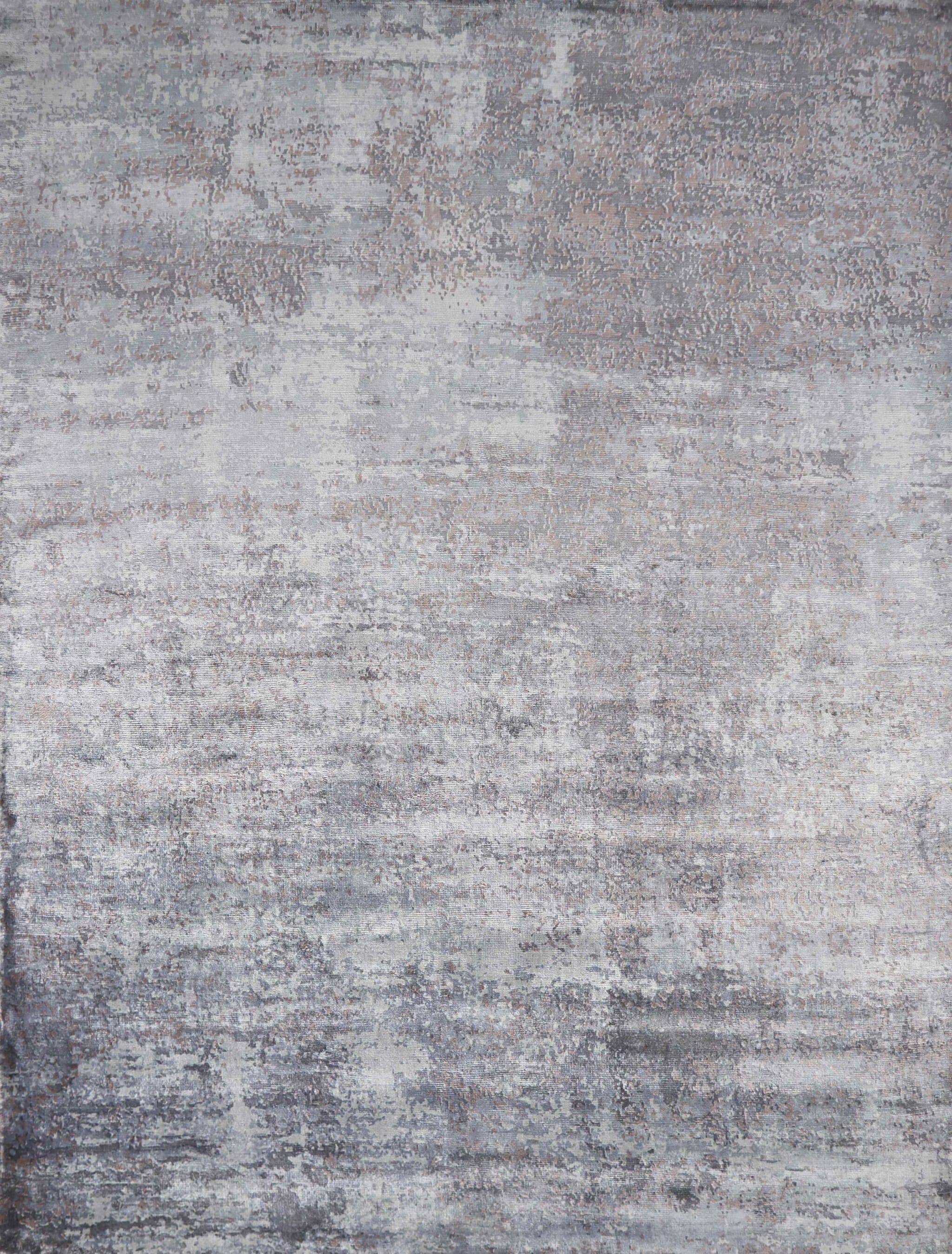 3' X 5' Slate Gray Abstract Hand Loomed Area Rug