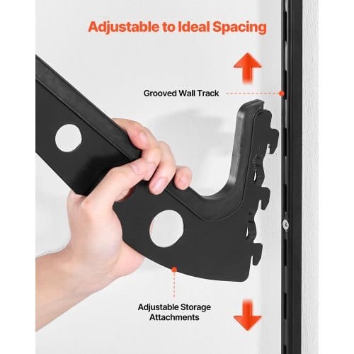 Surfboard Wall Mount, 4 Tiers Horizontal Surfboard Rack for Storage and Display, Adjustable Height Metal Board Stand Organizer, Surf Board Holder for Snowboards, Kiteboards, Shortboard, Skis
