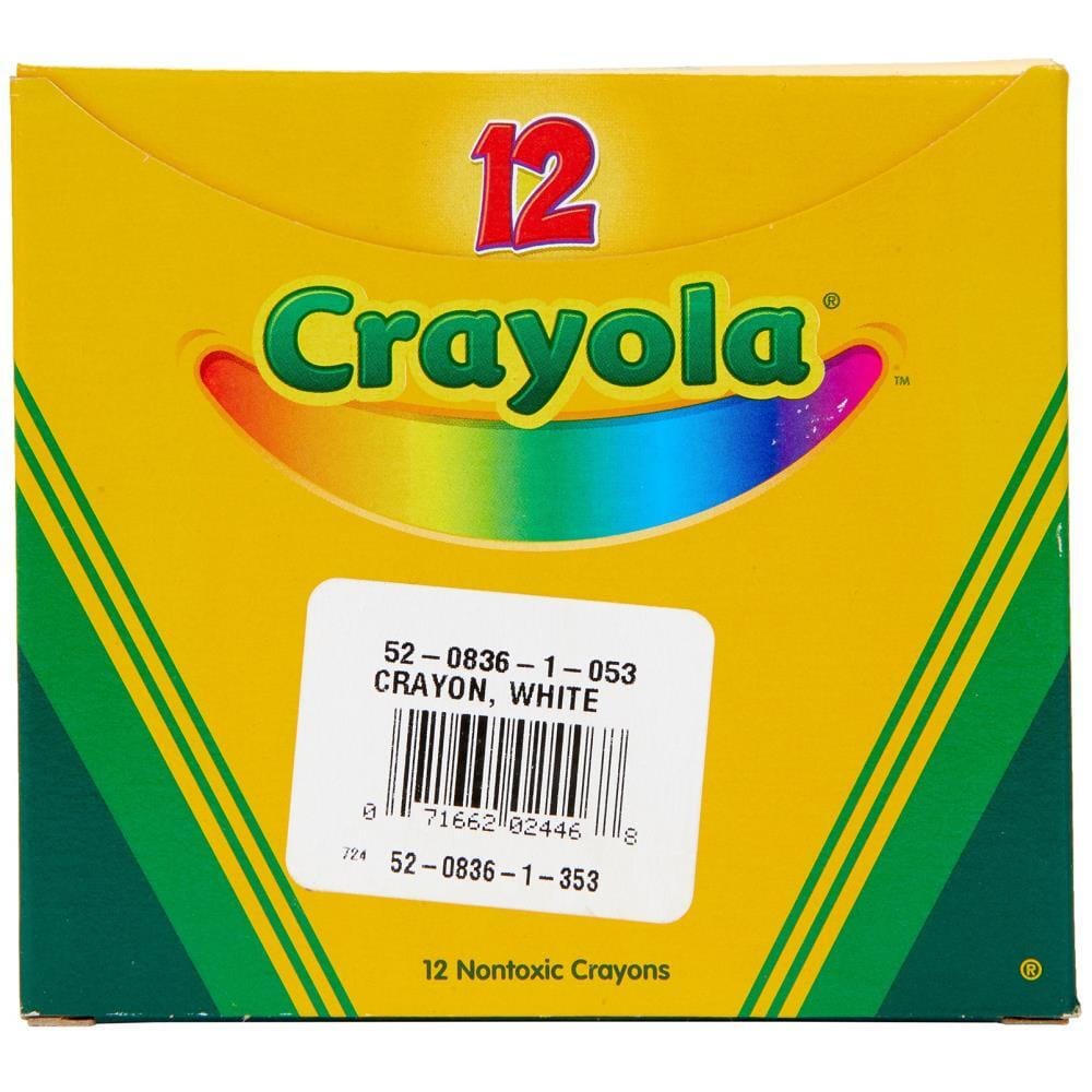 Crayola White Crayons 12 Per Pkg