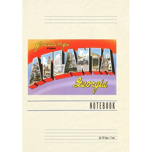 Vintage Lined Notebook Greetings from Altanta - Paperback