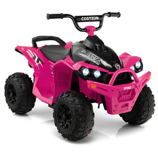 12V Kids Ride On ATV with High/Low Speed and Comfortable Seat-Pink