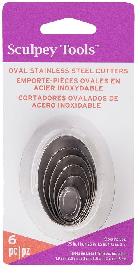 Premo Sculpey Graduated Cutter Set 6/Pkg-Oval (Pack of 3)