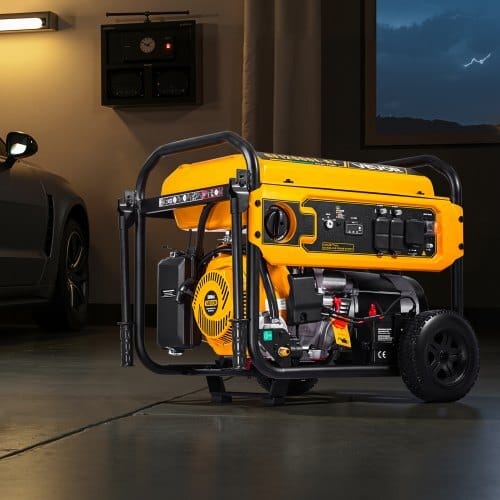 Portable Generator, Gasoline 13500W Peak Watt & LPG 12000W Peak Watt Dual Fuel Generator, Home Backup Generators with Electric Start, Gasoline & LPG Powered, CO Sensor, 20A & 50A Outlets