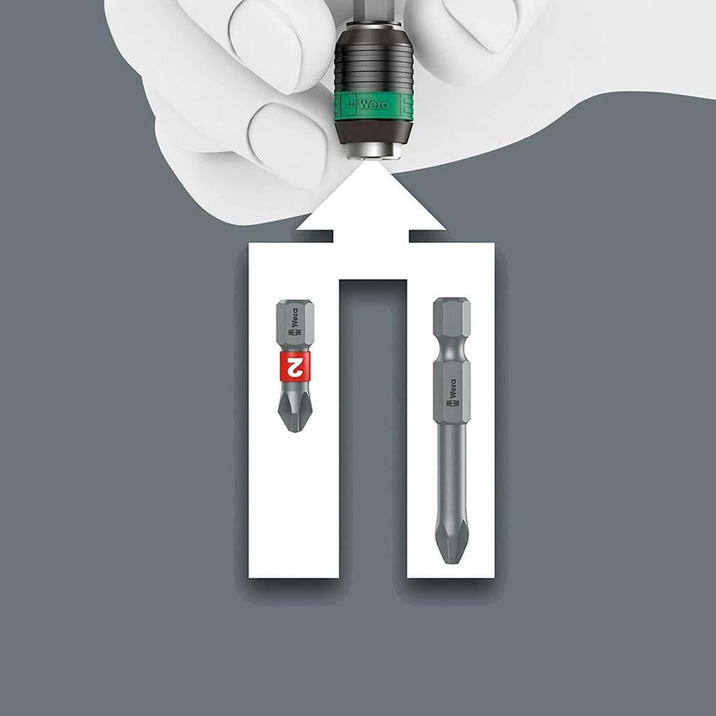 Wera Universal 1/4" Bit Holder with Rapidaptor Quick-Release