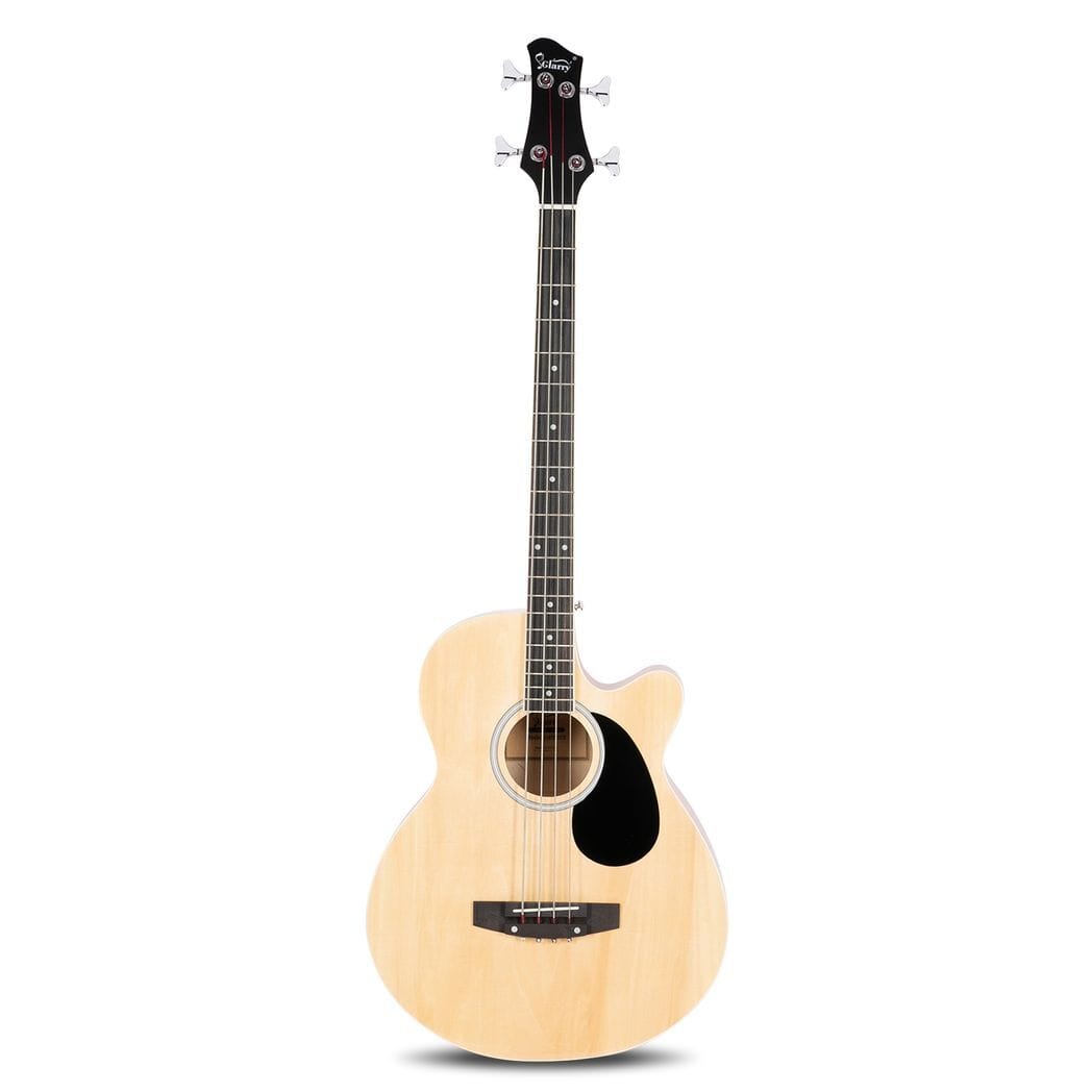 Glarry GMB101 4 string Electric Acoustic Bass Guitar w/ 4-Band Equalizer EQ-7545R Burlywood