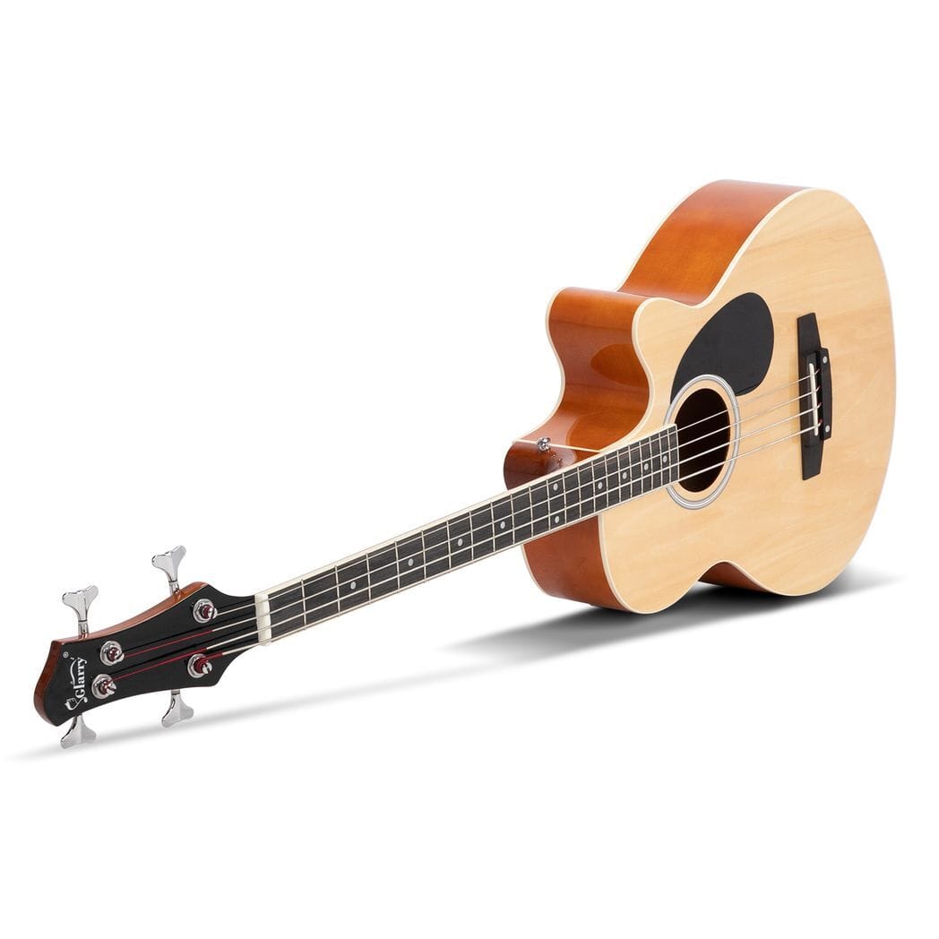 Glarry GMB101 4 string Electric Acoustic Bass Guitar w/ 4-Band Equalizer EQ-7545R Burlywood