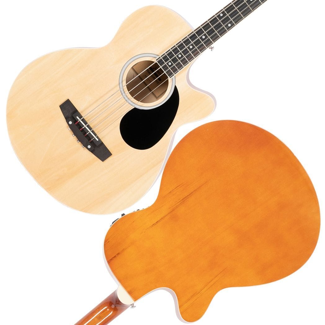 Glarry GMB101 4 string Electric Acoustic Bass Guitar w/ 4-Band Equalizer EQ-7545R Burlywood