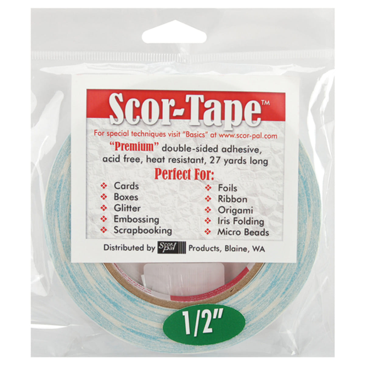 Scor-Tape-.5X27yd (Pack of 2)