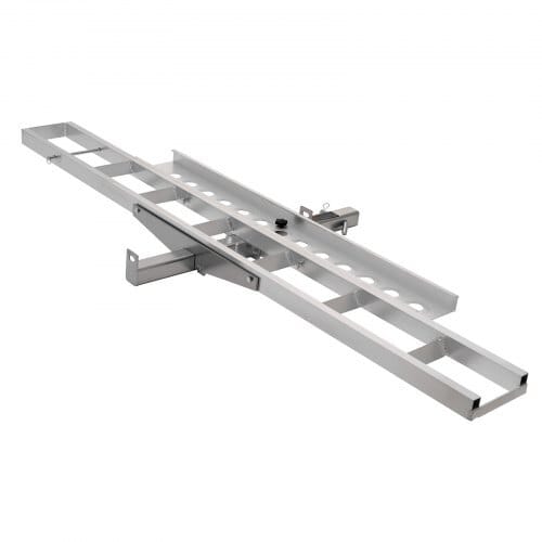 Motorcycle Carrier, 400 lbs Capacity, Heavy Duty Aluminum Hitch Mount Rack with 47in Loading Ramp, Straps & Stabilizer, Scooter Dirt Bike Trailer Hauler for Car Truck with 2-Inch Hitch Receiver