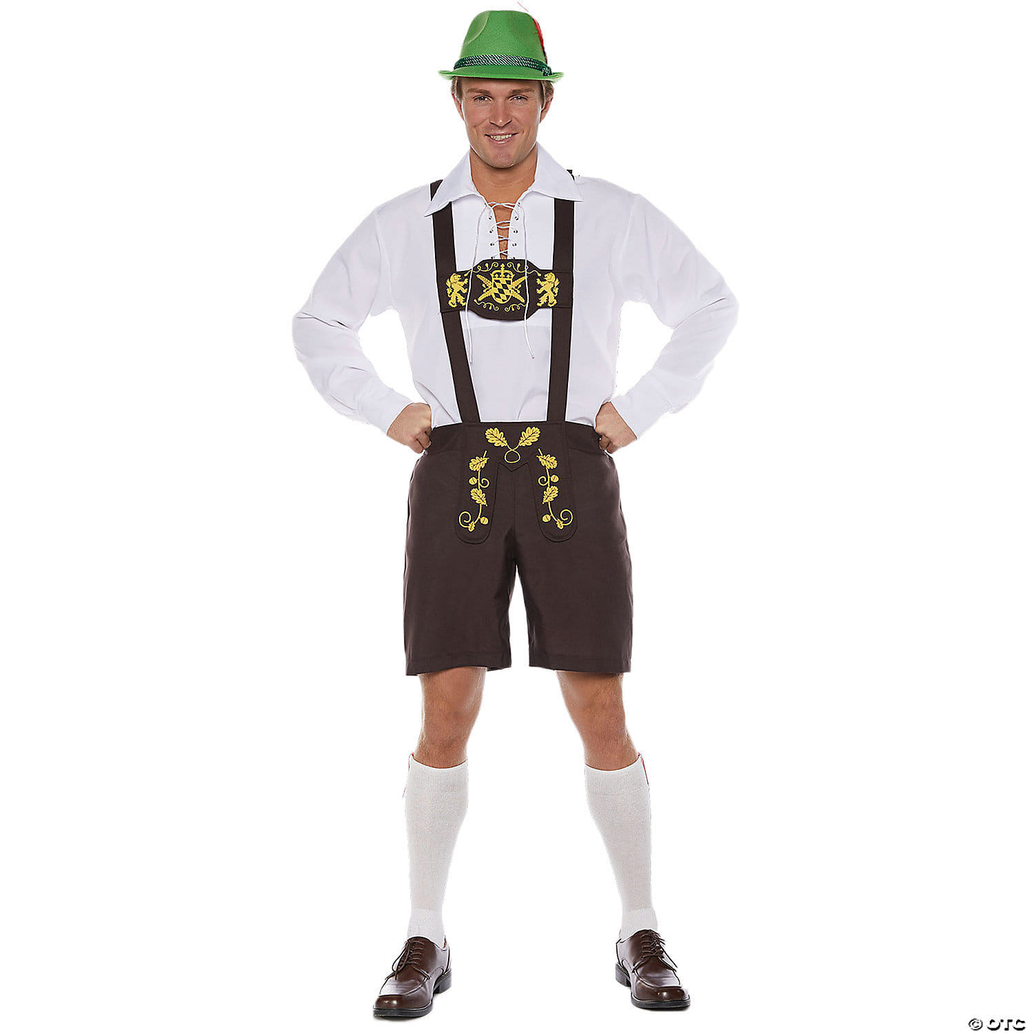 Men's brown lederhosen costume xxl