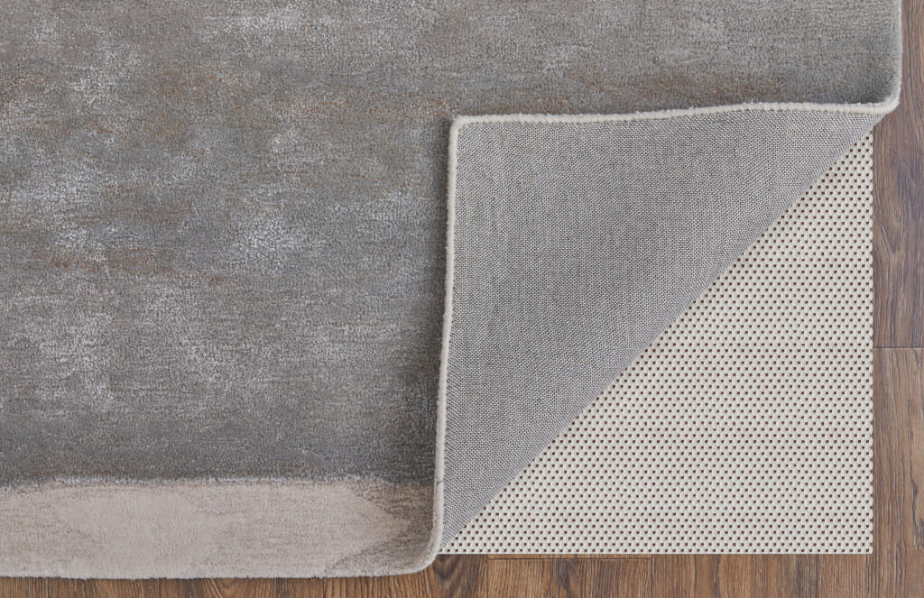2' X 3' Gray and Ivory Abstract Hand Tufted Area Rug