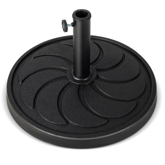 40LBS 21.5Inch Round Outdoor Umbrella Base - Color: Black