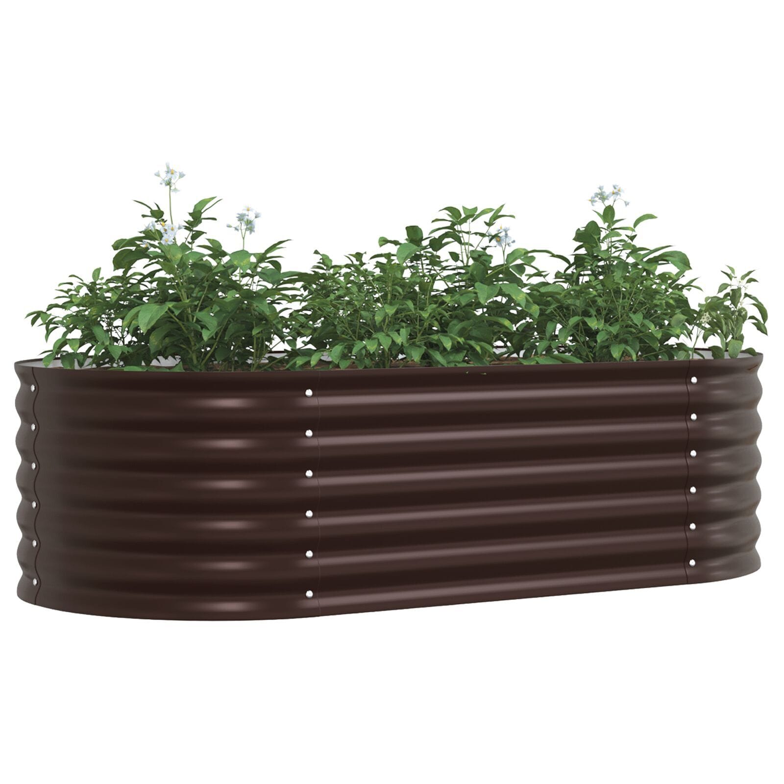 Raised Bed Brown 62.99 x 31.50 x 17.32 in Steel