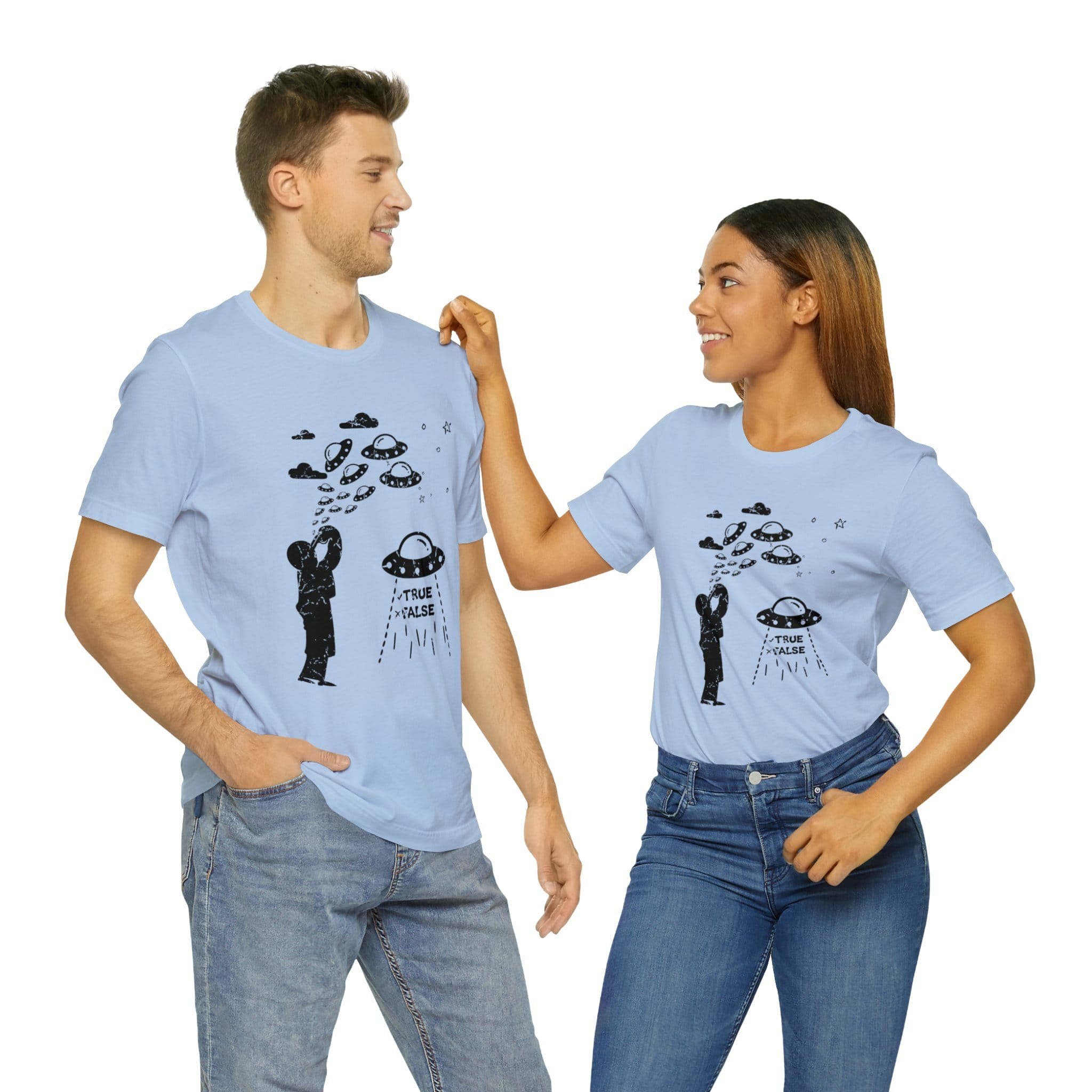 Baby Blue - XL - Are Aliens Real? Unisex Cotton T-Shirt