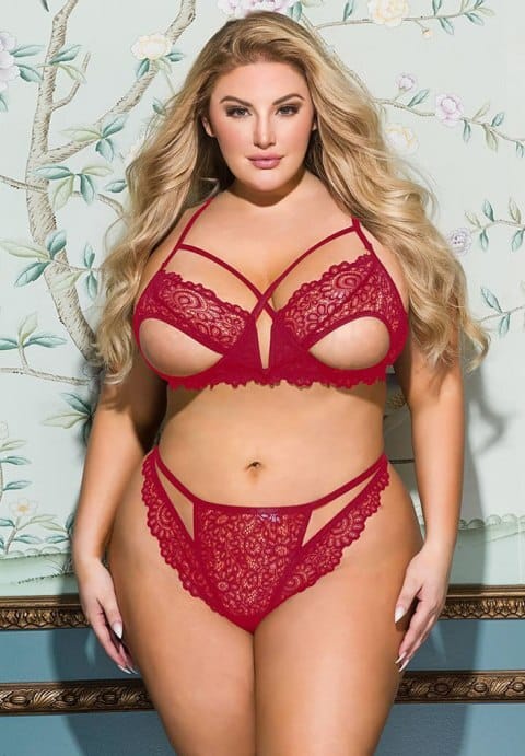 Plus Size Not My Type Bra Set