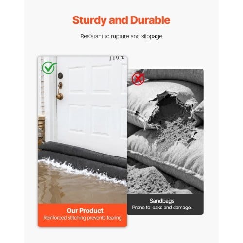 Flood Barrier, 8 Pack, 1.6 x 1.4 ft Flood Bags Activated by Water, Reusable Water Absorbent Barrier, Sandless Sandbags Blockage, Flooding Prevention Bags for Home, Doorway, Basement, Garage