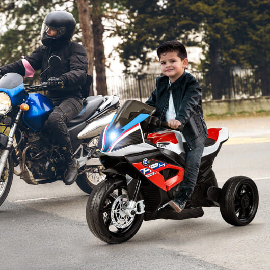 12V Licensed BMW Kids Motorcycle Ride-On Toy for 37-96 Months Old Kids-Red - Color: Red